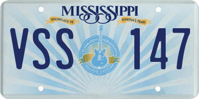 MS license plate VSS147