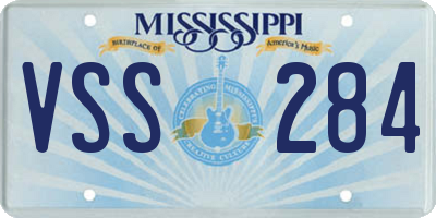 MS license plate VSS284