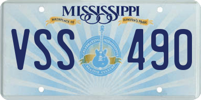 MS license plate VSS490