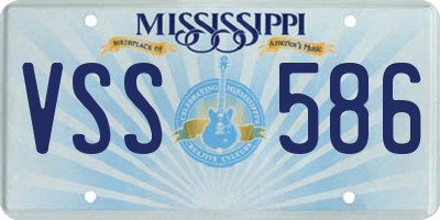 MS license plate VSS586