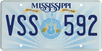 MS license plate VSS592