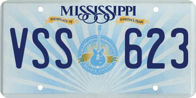 MS license plate VSS623