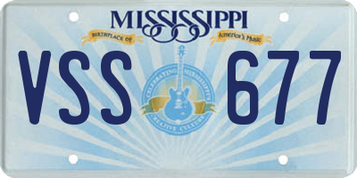 MS license plate VSS677