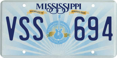 MS license plate VSS694