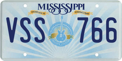 MS license plate VSS766