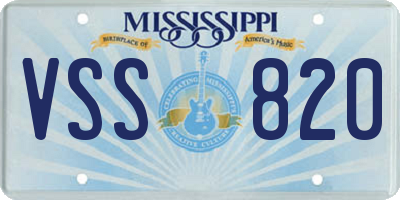 MS license plate VSS820