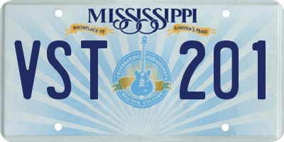 MS license plate VST201
