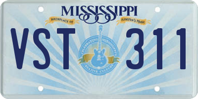 MS license plate VST311