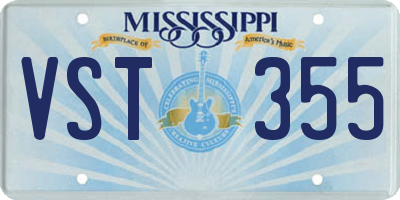 MS license plate VST355