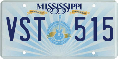 MS license plate VST515