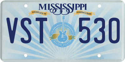 MS license plate VST530