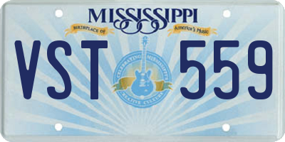 MS license plate VST559