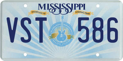MS license plate VST586