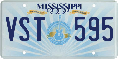 MS license plate VST595