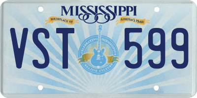 MS license plate VST599