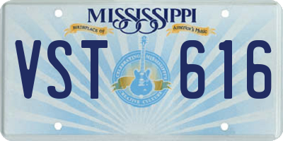 MS license plate VST616