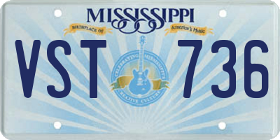 MS license plate VST736