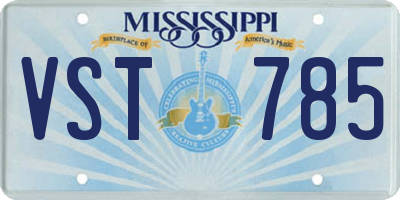 MS license plate VST785