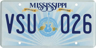 MS license plate VSU026