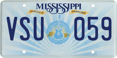 MS license plate VSU059
