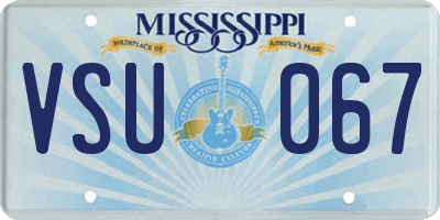 MS license plate VSU067