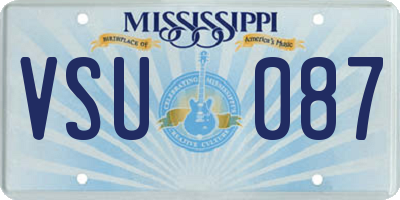MS license plate VSU087