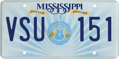 MS license plate VSU151