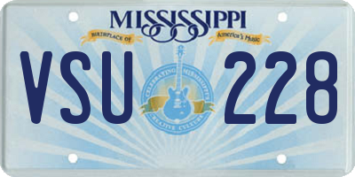 MS license plate VSU228