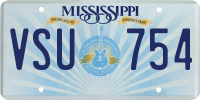 MS license plate VSU754