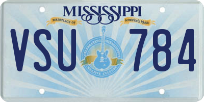 MS license plate VSU784