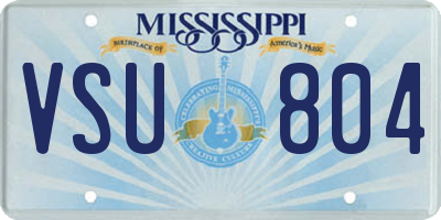 MS license plate VSU804