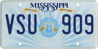 MS license plate VSU909