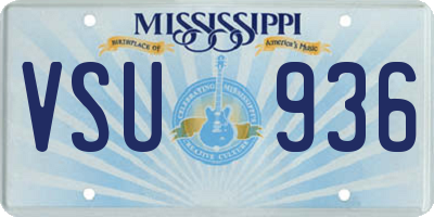 MS license plate VSU936