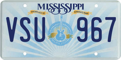 MS license plate VSU967