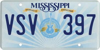 MS license plate VSV397