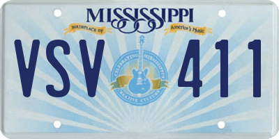 MS license plate VSV411