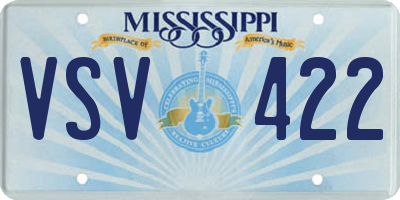 MS license plate VSV422