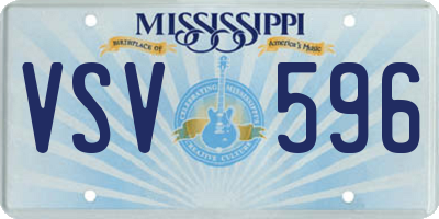 MS license plate VSV596