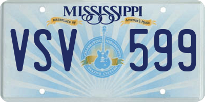 MS license plate VSV599
