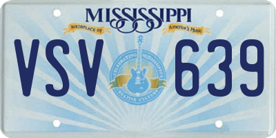MS license plate VSV639