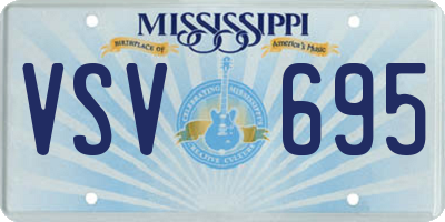 MS license plate VSV695