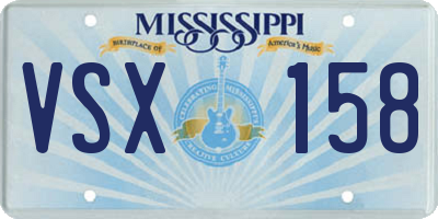 MS license plate VSX158