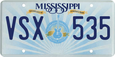 MS license plate VSX535