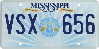 MS license plate VSX656