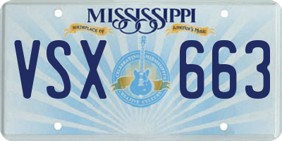 MS license plate VSX663