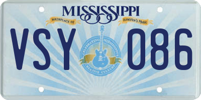 MS license plate VSY086