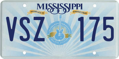 MS license plate VSZ175