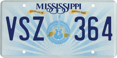 MS license plate VSZ364