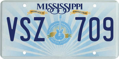 MS license plate VSZ709