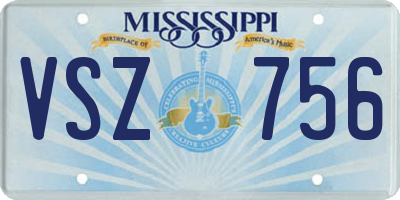 MS license plate VSZ756